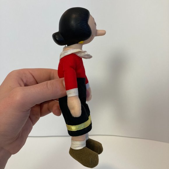 Toy Toons Popeye Olive Oyl Vintage 1991 Plush Toy Stuffed Hard Vinyl Head 7.5" - Picture 9 of 11